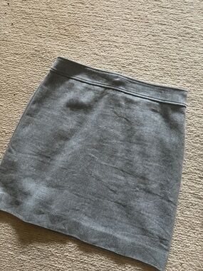 J. Crew Light Blue Herringbone A-Line Skirt